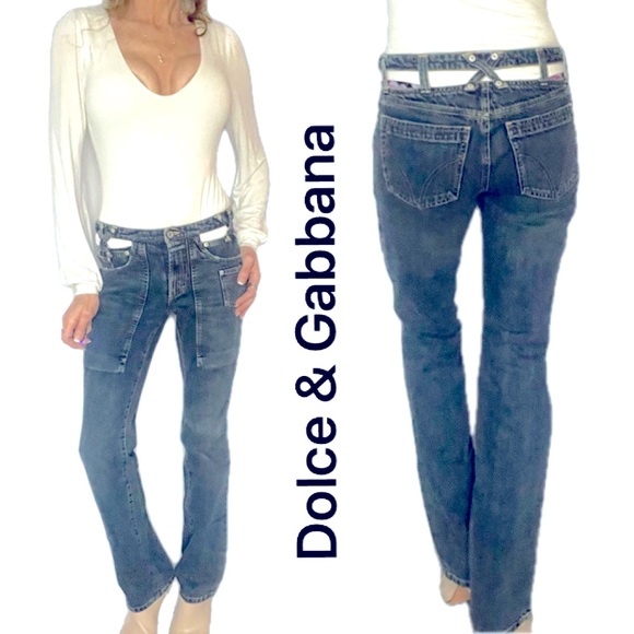Authentic Dolce and Gabanna jeans cut out waist